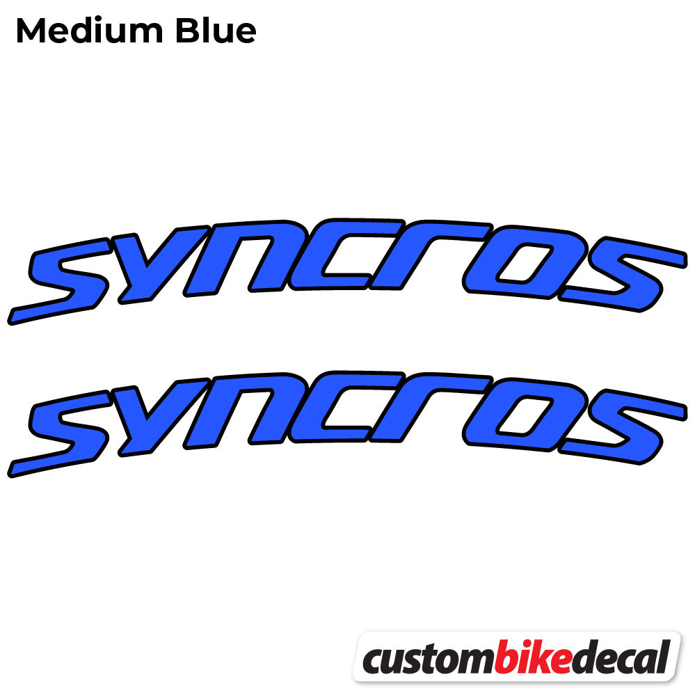 Medium Blue decal for Syncross Fraser IC SL Manillar handlebar – bike sticker vinyl