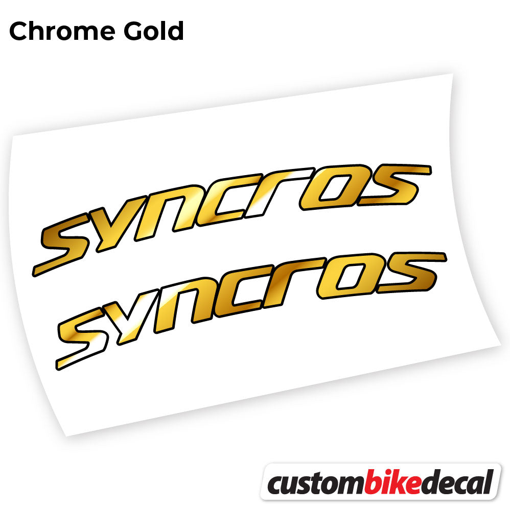 Chrome Gold decal for Syncross Fraser IC SL handlebar – bike sticker vinyl