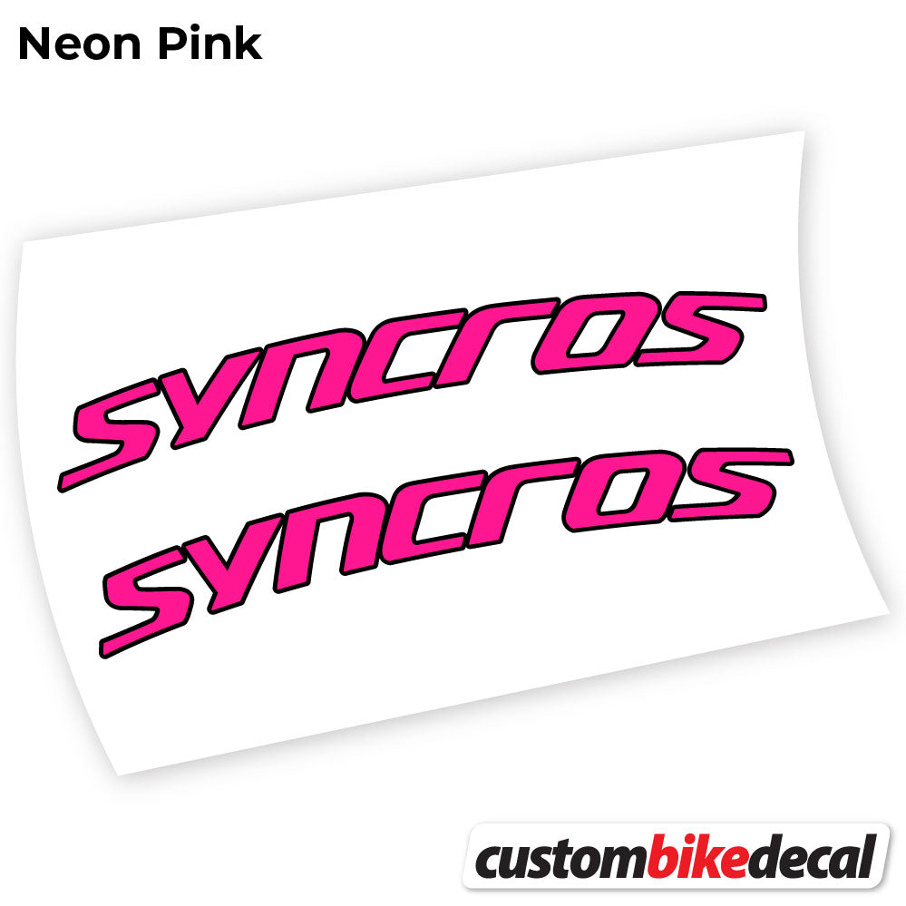 Neon Pink decal for Syncross Fraser IC SL handlebar – bike sticker vinyl