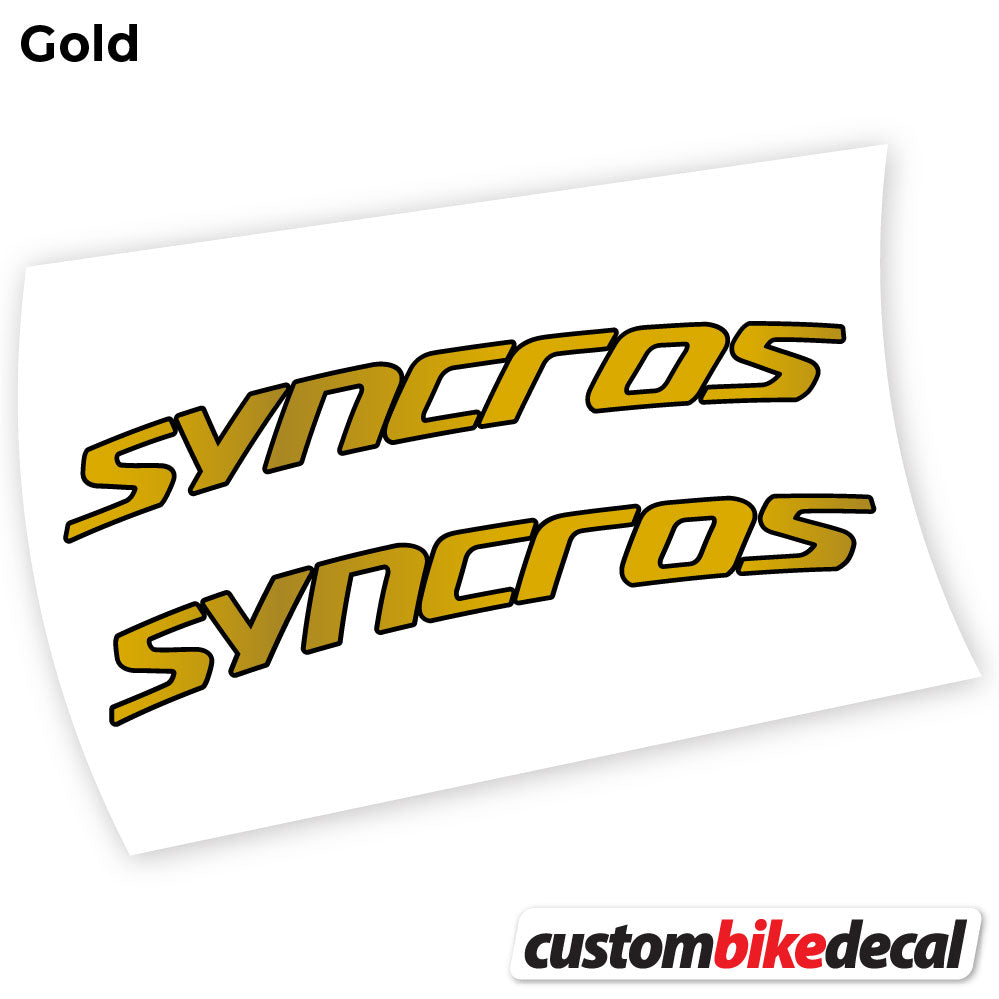 Gold decal for Syncross Fraser IC SL handlebar – bike sticker vinyl
