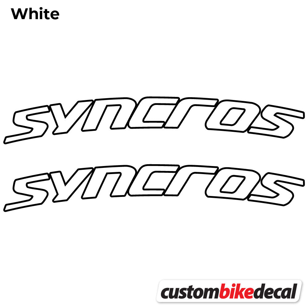 White decal for Syncross Fraser IC SL Manillar handlebar – bike sticker vinyl