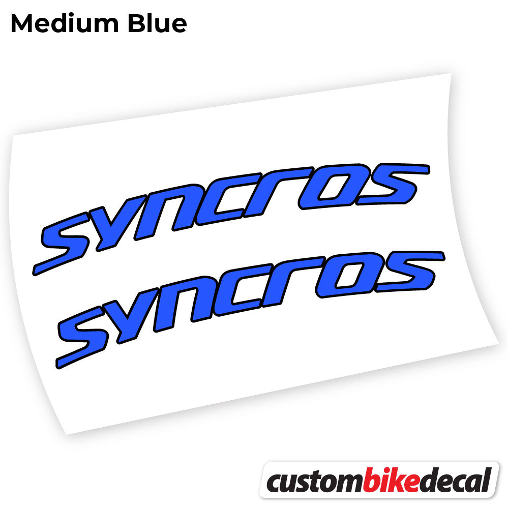 Medium Blue decal for Syncross Fraser IC SL handlebar – bike sticker vinyl