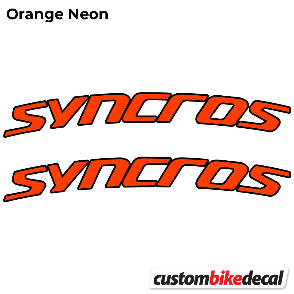 Orange Neon decal for Syncross Fraser IC SL Manillar handlebar – bike sticker vinyl