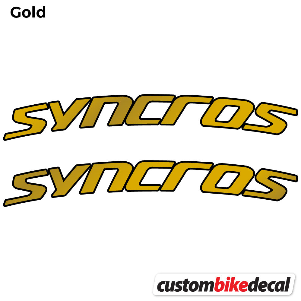 Gold decal for Syncross Fraser IC SL Manillar handlebar – bike sticker vinyl