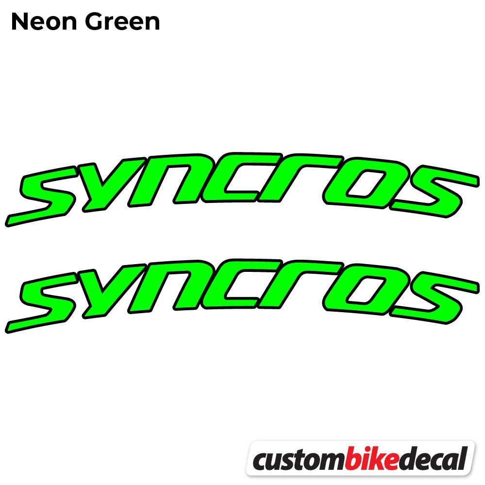 Neon Green decal for Syncross Fraser IC SL Manillar handlebar – bike sticker vinyl