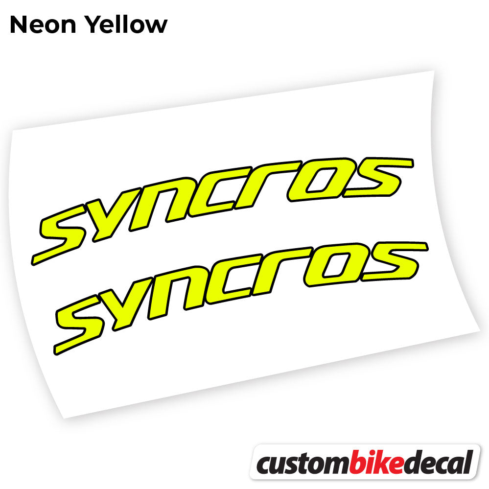 Neon Yellow decal for Syncross Fraser IC SL handlebar – bike sticker vinyl