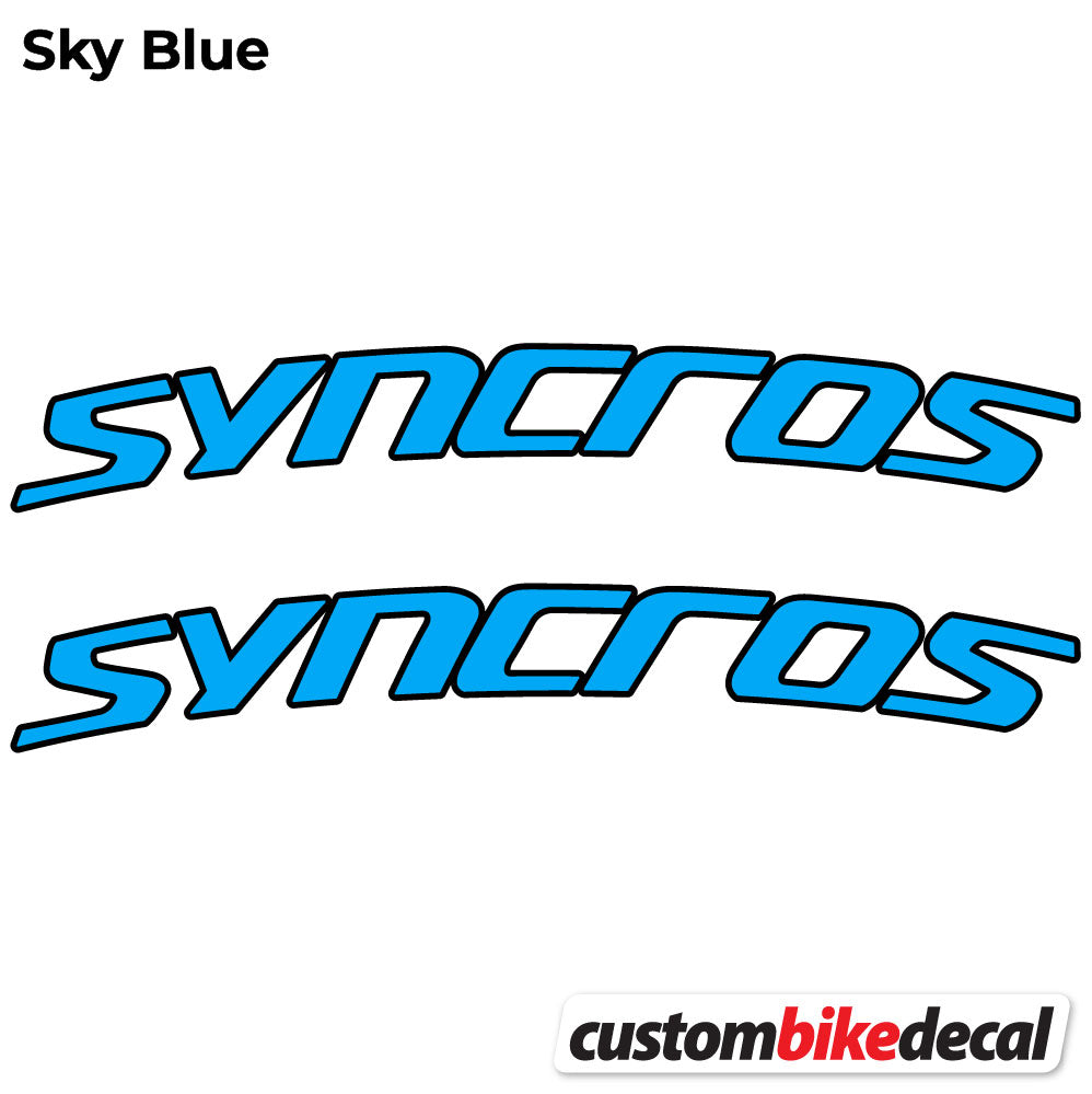 Sky Blue decal for Syncross Fraser IC SL Manillar handlebar – bike sticker vinyl