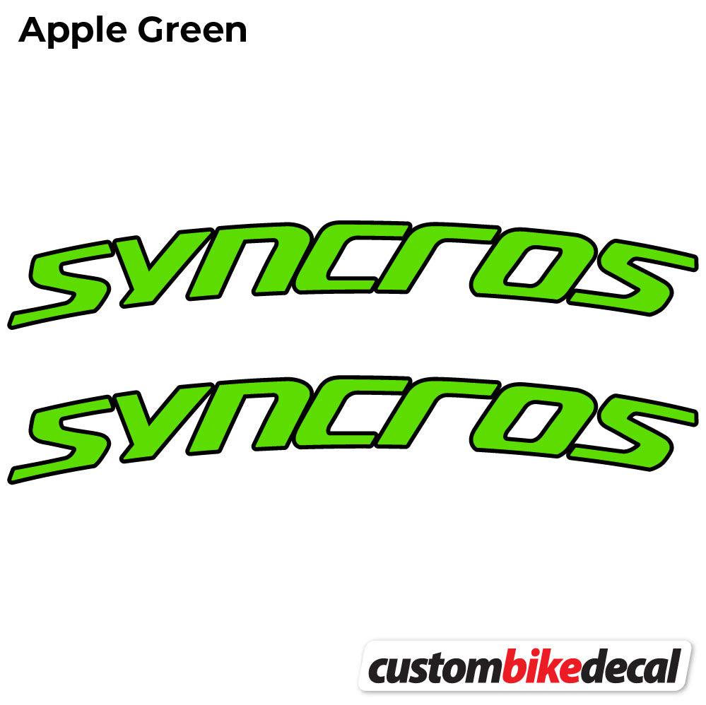 Apple Green decal for Syncross Fraser IC SL Manillar handlebar – bike sticker vinyl