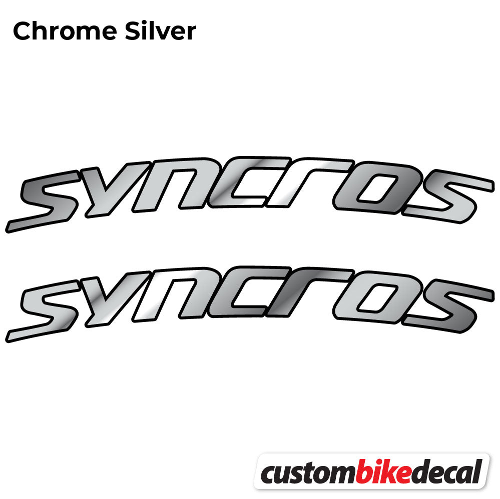 Chrome Silver decal for Syncross Fraser IC SL Manillar handlebar – bike sticker vinyl