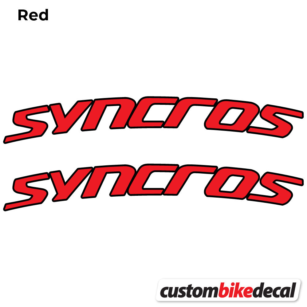 Red decal for Syncross Fraser IC SL Manillar handlebar – bike sticker vinyl