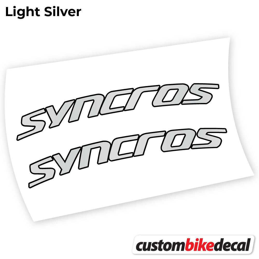 Light Silver decal for Syncross Fraser IC SL handlebar – bike sticker vinyl
