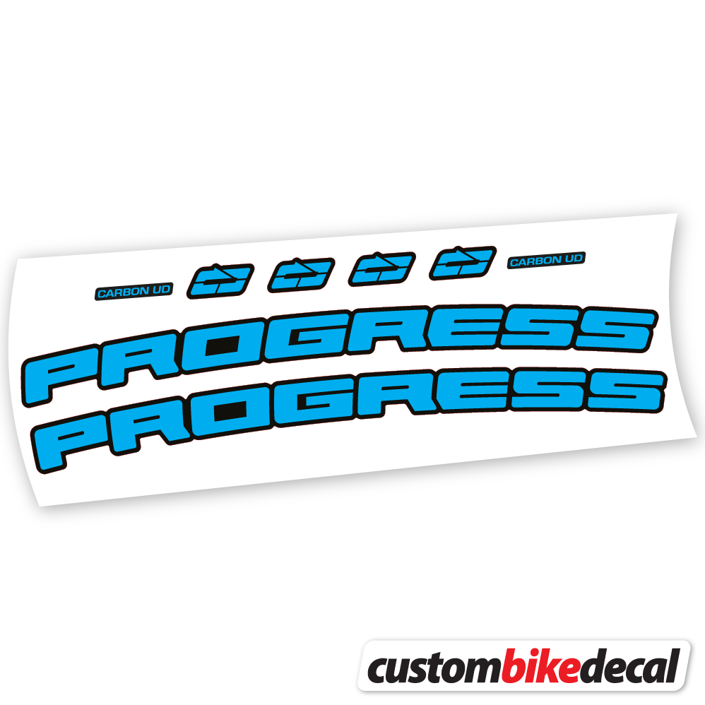 Sky Blue decal for Progress PG-235 MTB Carbon Cockpit -17º handlebar – bike sticker vinyl