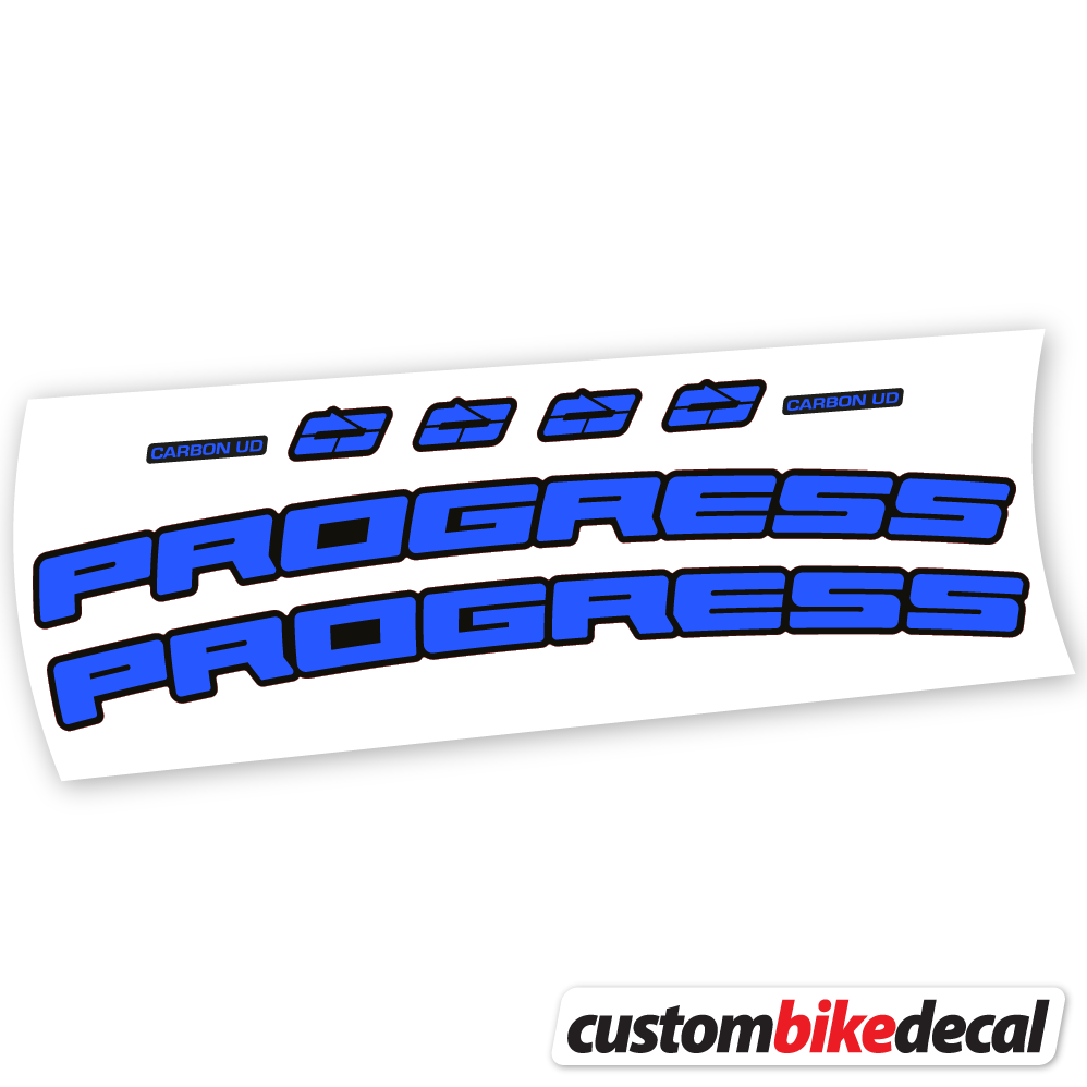 Medium Blue decal for Progress PG-235 MTB Carbon Cockpit -17º handlebar – bike sticker vinyl