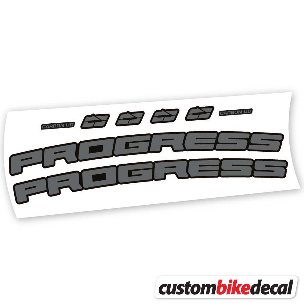 Trac Grey decal for Progress PG-235 MTB Carbon Cockpit -17º handlebar – bike sticker vinyl
