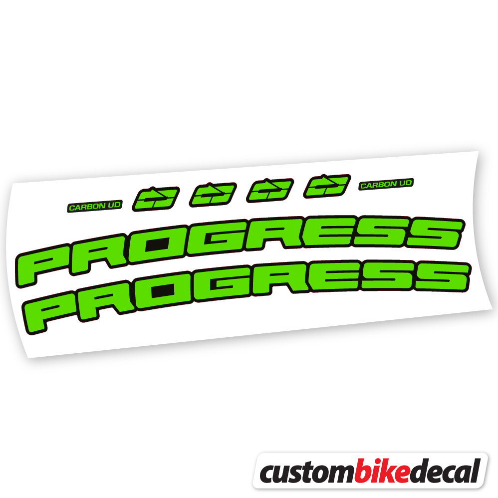 Apple Green decal for Progress PG-235 MTB Carbon Cockpit -17º handlebar – bike sticker vinyl