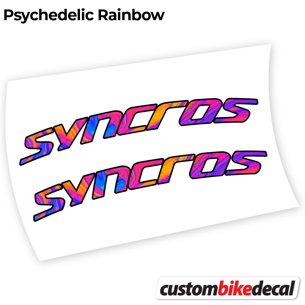 Psychedelic  Rainbow decal for Syncross Fraser IC SL handlebar – bike sticker vinyl