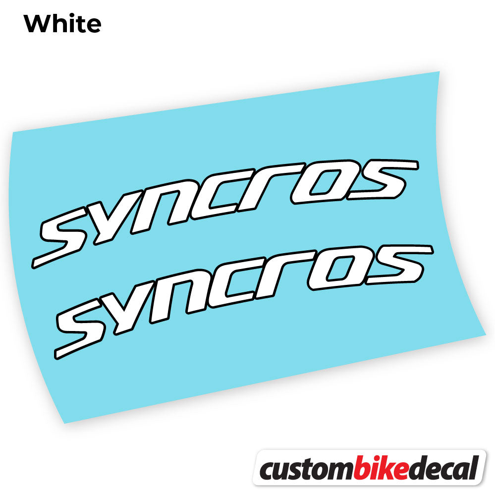 White decal for Syncross Fraser IC SL handlebar – bike sticker vinyl
