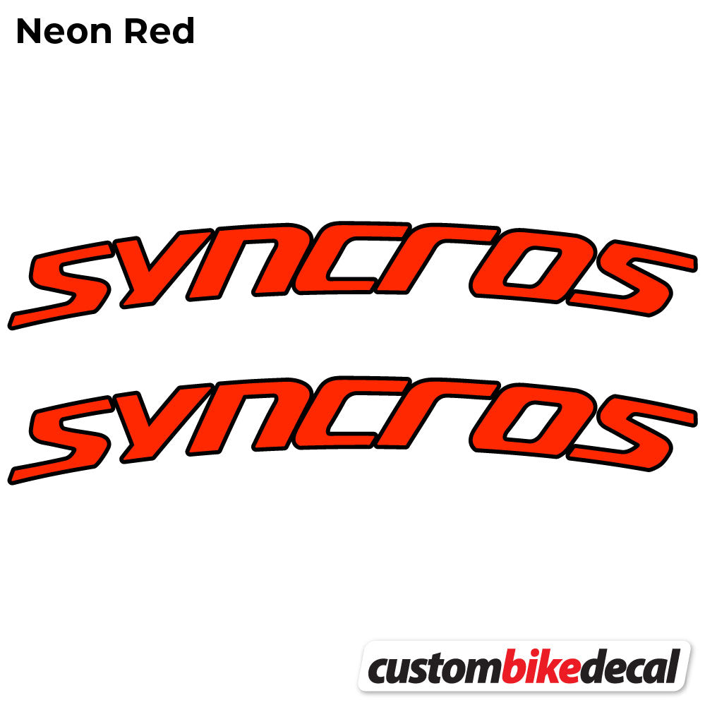 Neon Red decal for Syncross Fraser IC SL Manillar handlebar – bike sticker vinyl