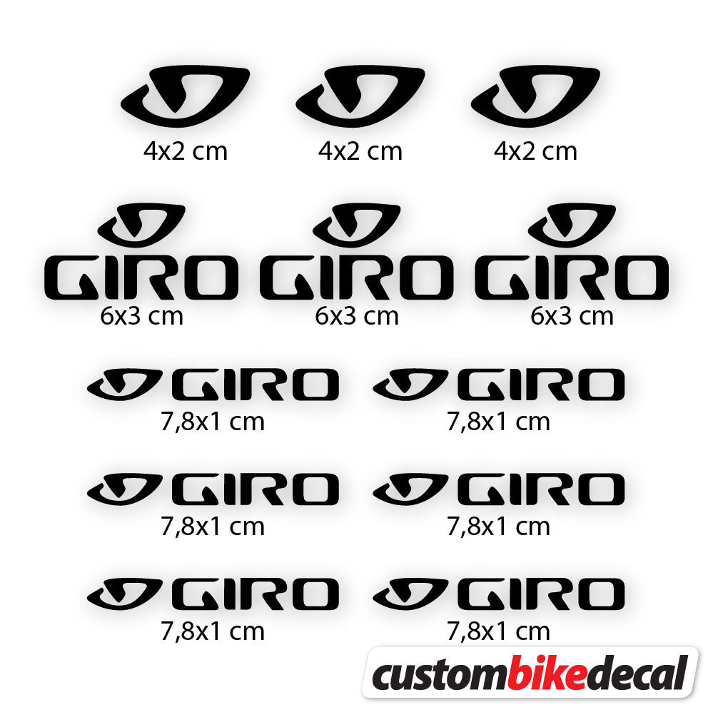 Black decal for Giro helmet – bike sticker vinyl