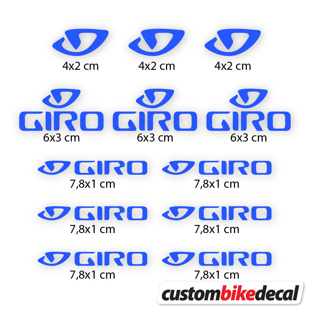 Medium Blue decal for Giro helmet – bike sticker vinyl