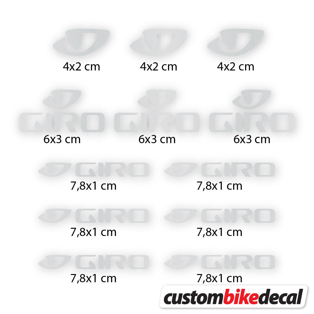 Light Silver decal for Giro helmet – bike sticker vinyl