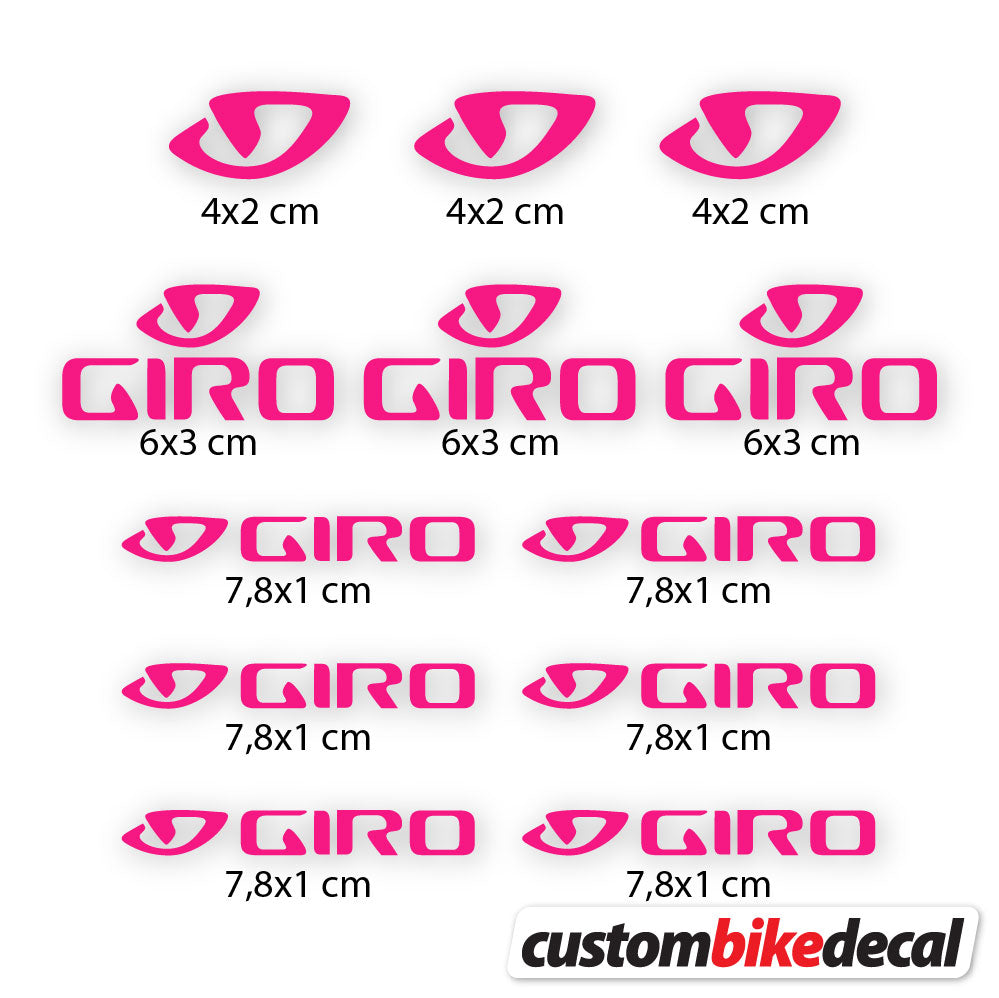 Fuchsia decal for Giro helmet – bike sticker vinyl