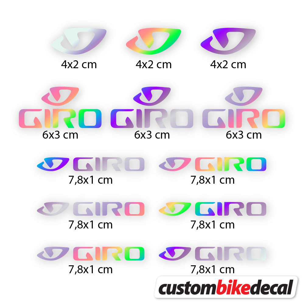 Hollographic decal for Giro helmet – bike sticker vinyl