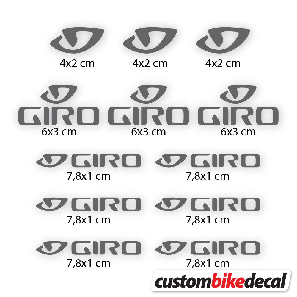 Trac Grey decal for Giro helmet – bike sticker vinyl