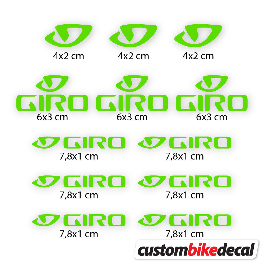 Apple Green decal for Giro helmet – bike sticker vinyl