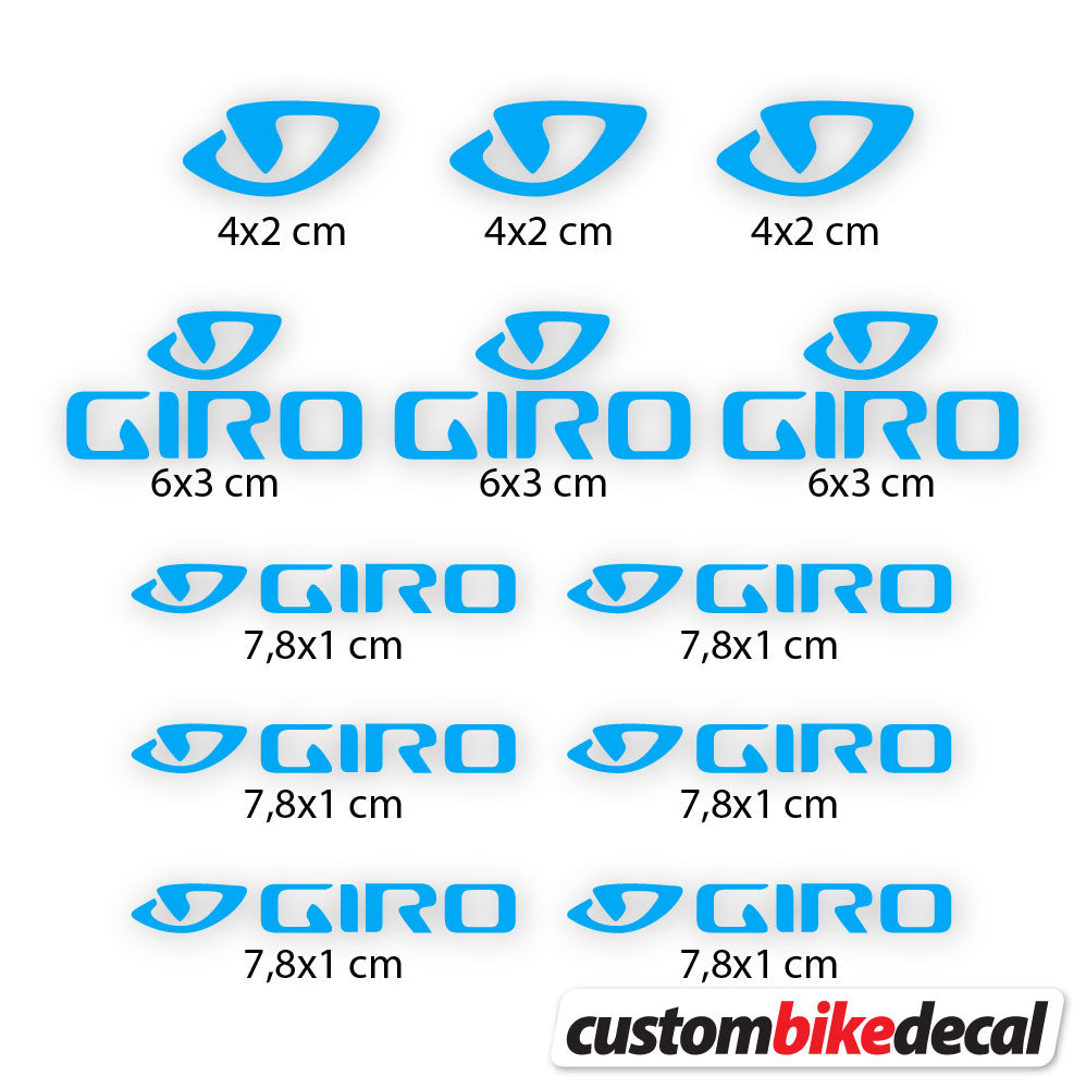 Sky Blue decal for Giro helmet – bike sticker vinyl