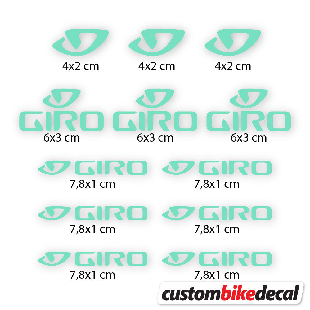 Mint decal for Giro helmet – bike sticker vinyl