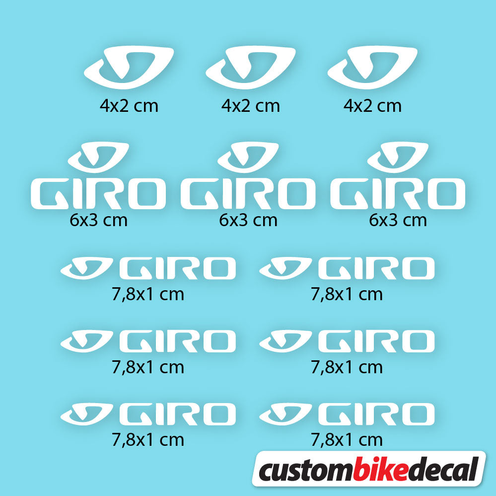 White decal for Giro helmet – bike sticker vinyl