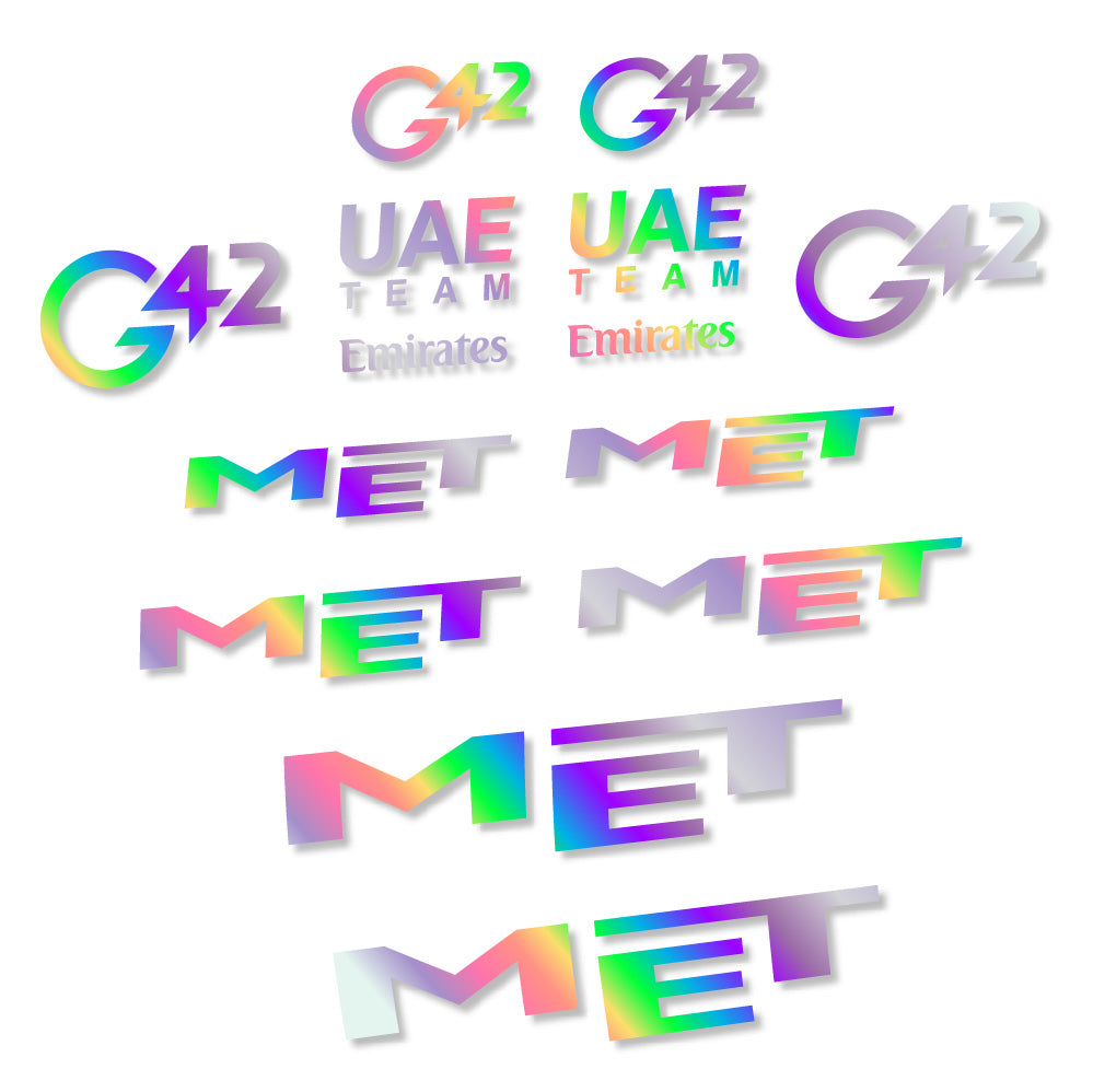 Stickers MET G42 UAE compatibles Autocollants casque