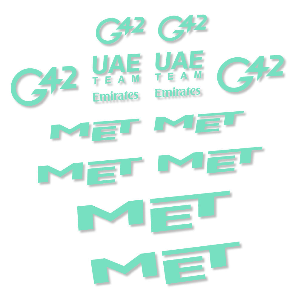 Stickers MET G42 UAE compatibles Autocollants casque