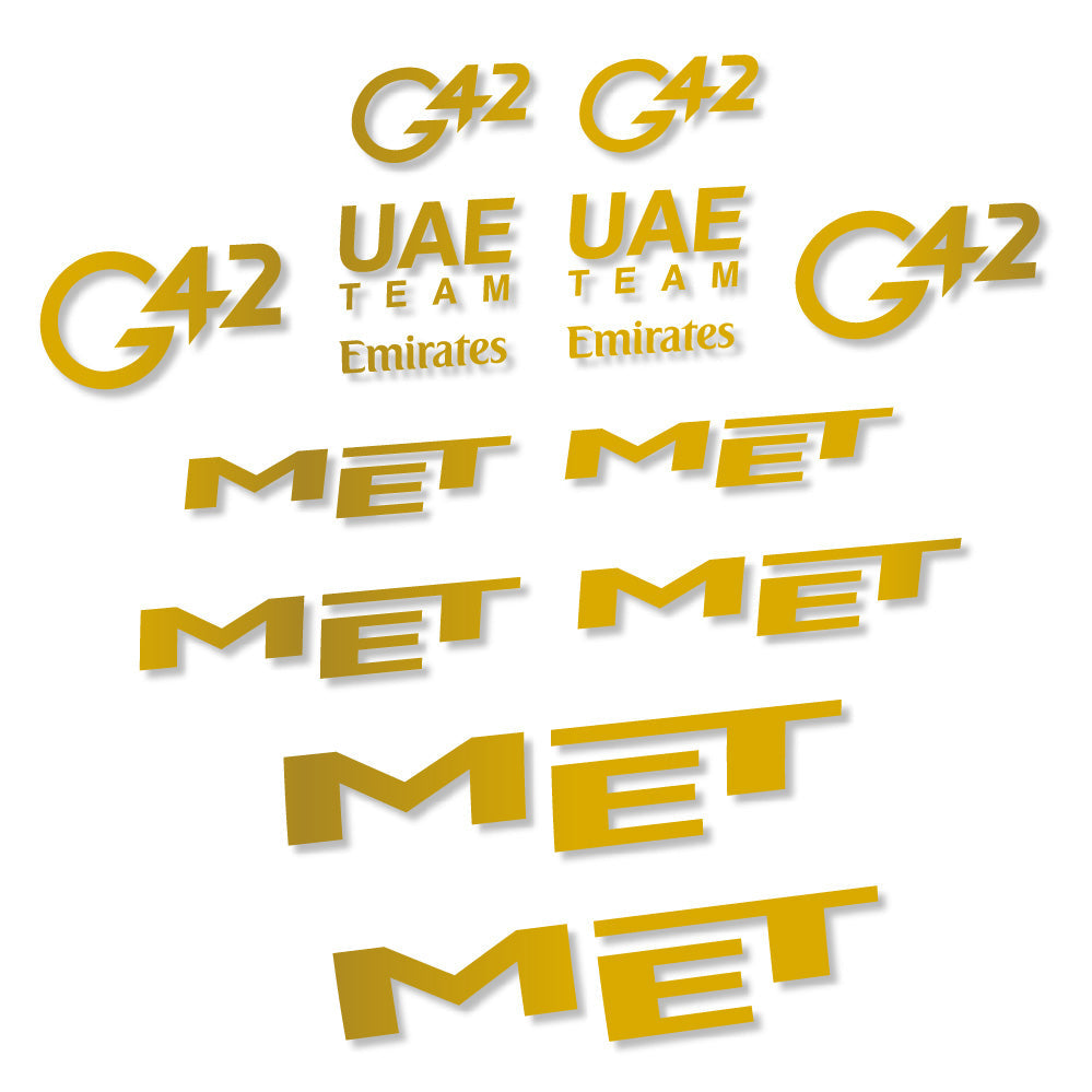 Stickers MET G42 UAE compatibles Autocollants casque