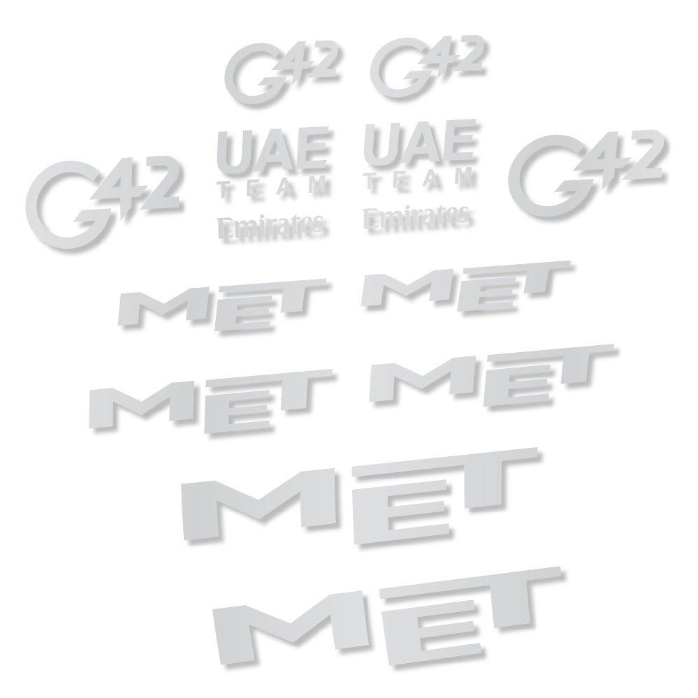Stickers MET G42 UAE compatibles - Autocollants casque vélo