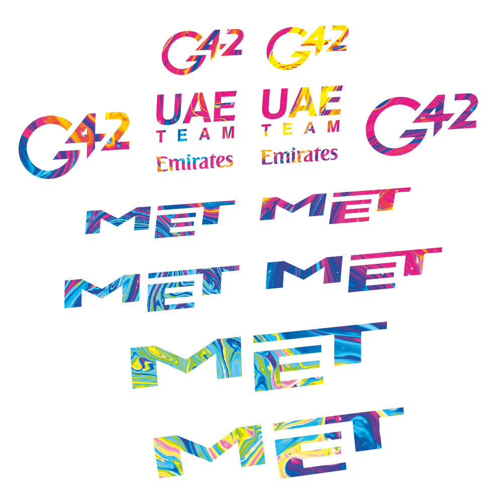 Stickers MET G42 UAE compatibles Autocollants casque