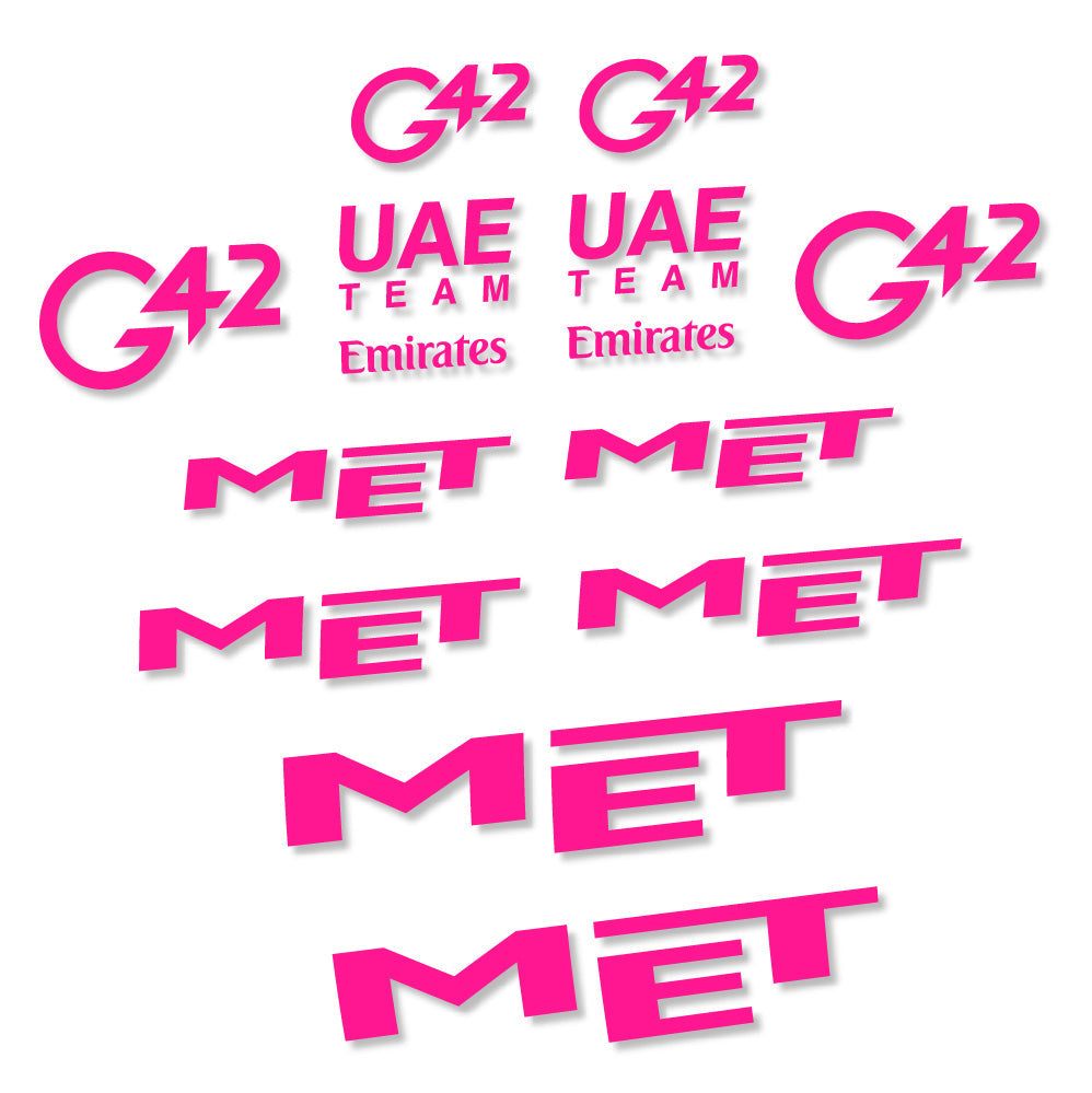 Stickers MET G42 UAE compatibles - Autocollants casque vélo