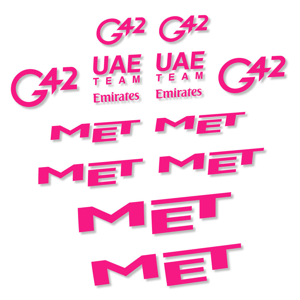 Stickers MET G42 UAE compatibles - Autocollants casque vélo