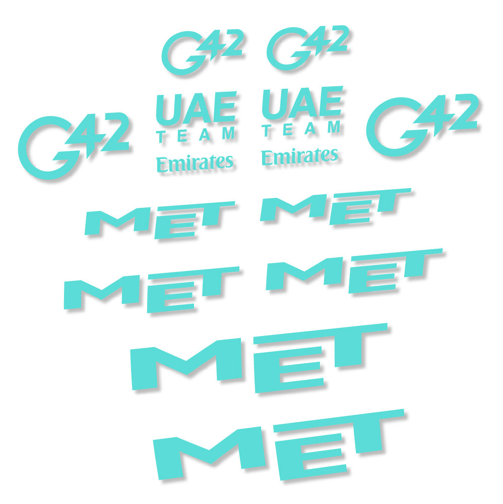Stickers MET G42 UAE compatibles Autocollants casque