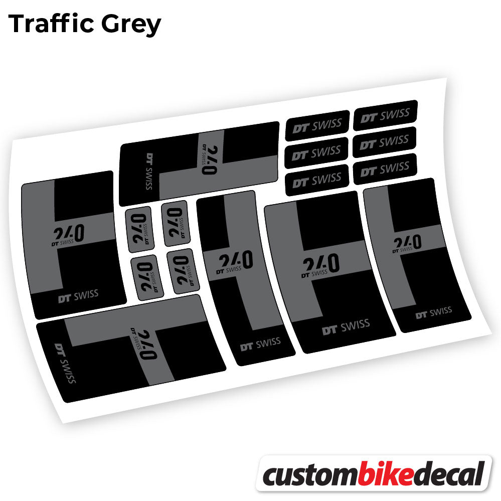 Trafc Grey decal for DT Swiss 240 2021 hub – bike sticker vinyl