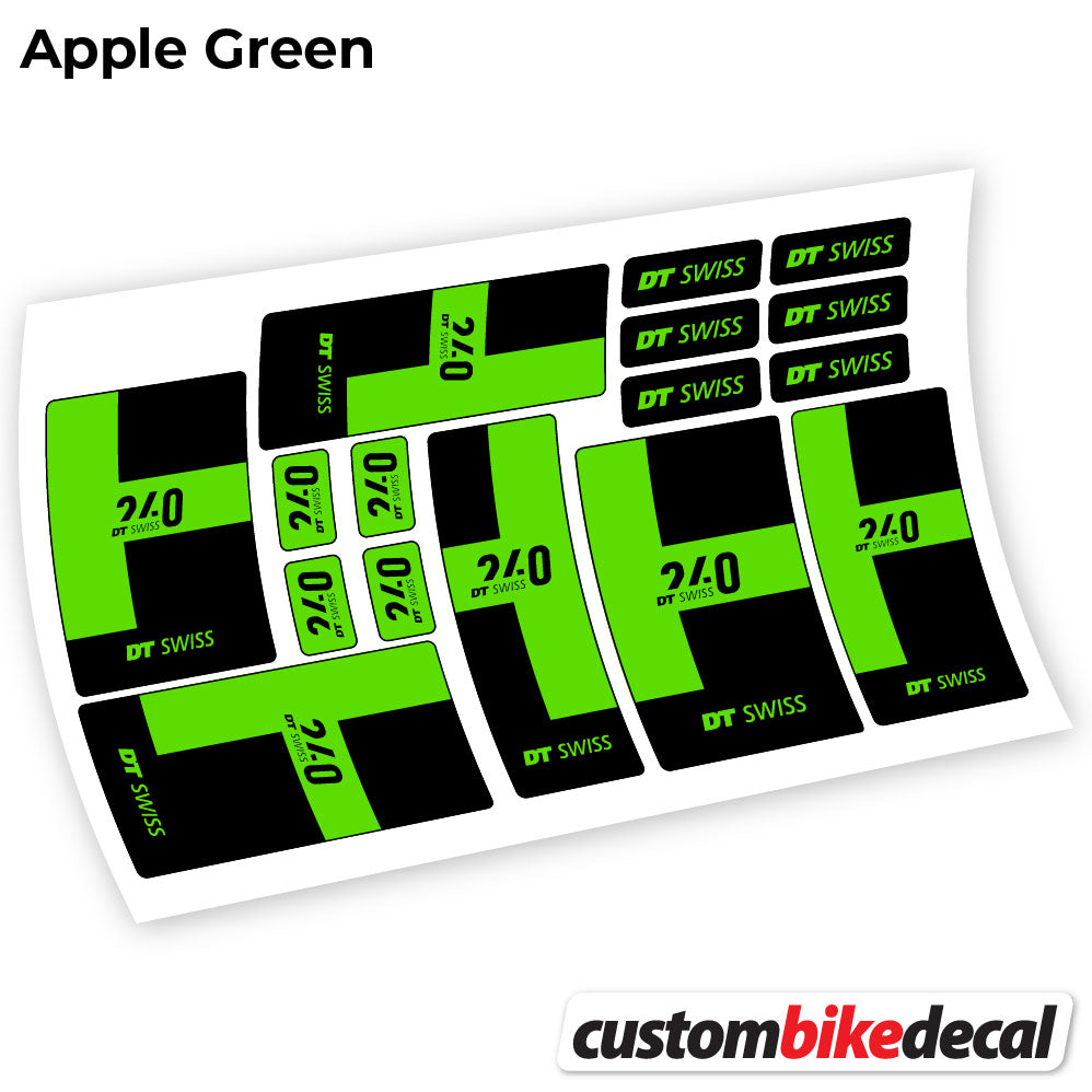 Apple Green decal for DT Swiss 240 2021 hub – bike sticker vinyl