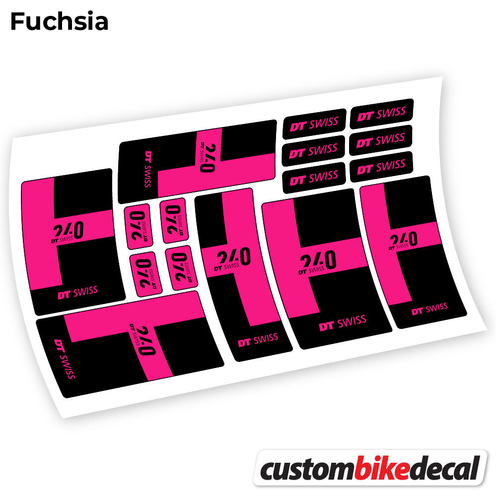 Fuchsia decal for DT Swiss 240 2021 hub – bike sticker vinyl