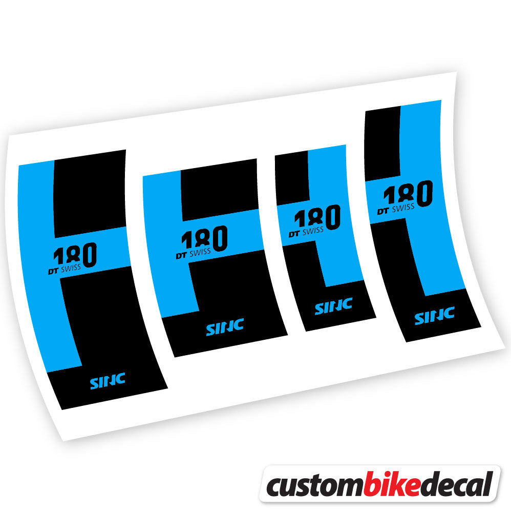 Sky Blue decal for DT Swiss 180 hub – bike sticker vinyl