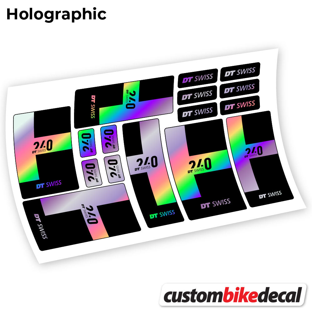 Hollographic decal for DT Swiss 240 2021 hub – bike sticker vinyl
