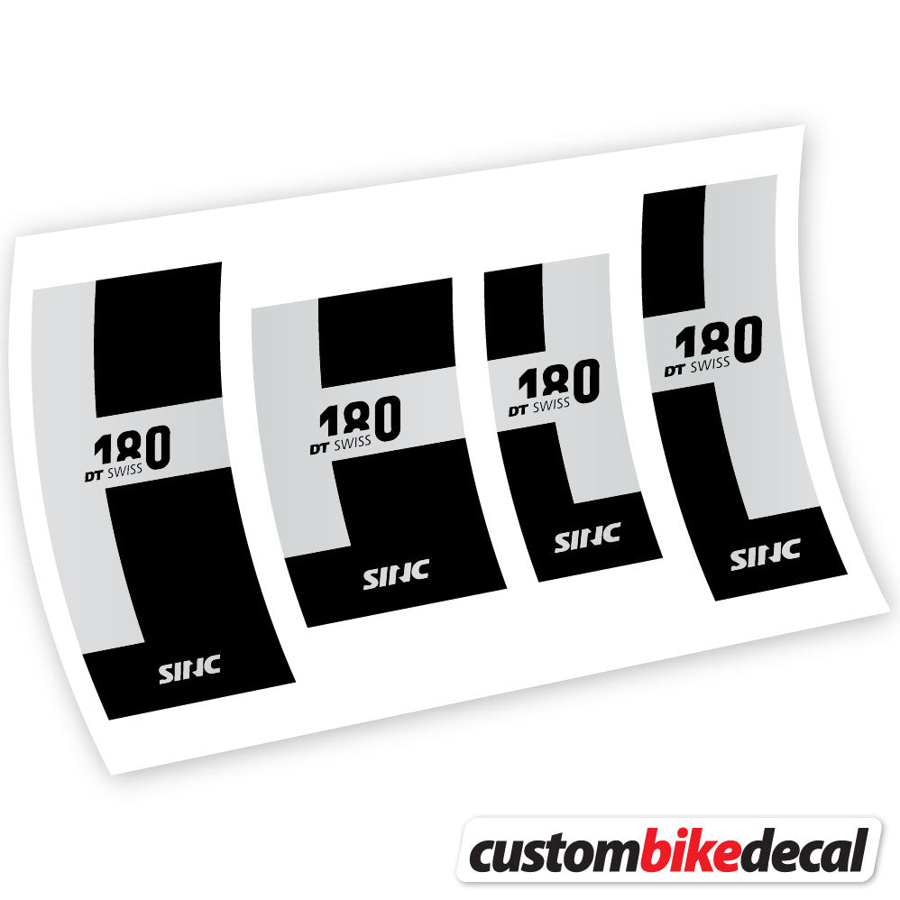 Light Silver decal for DT Swiss 180 hub – bike sticker vinyl