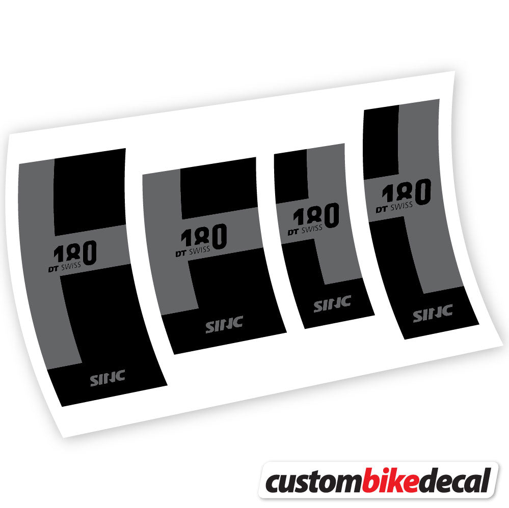 Trac Grey decal for DT Swiss 180 hub – bike sticker vinyl