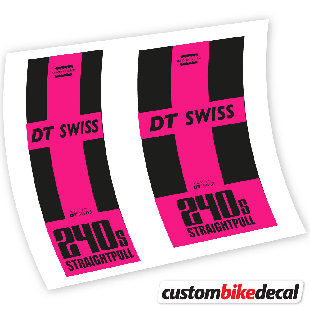Fuchsia decal for DT Swiss 240 Straightpull hub – bike sticker vinyl