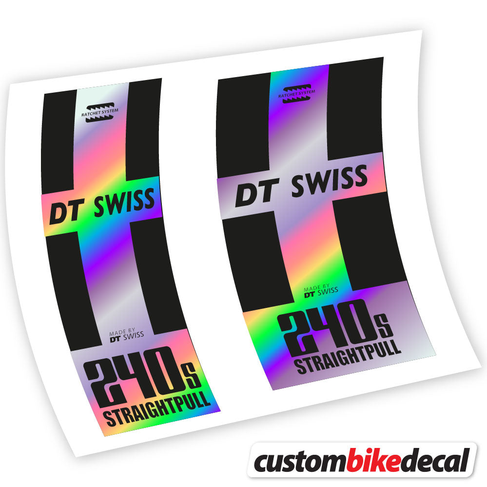 Hollographic decal for DT Swiss 240 Straightpull hub – bike sticker vinyl
