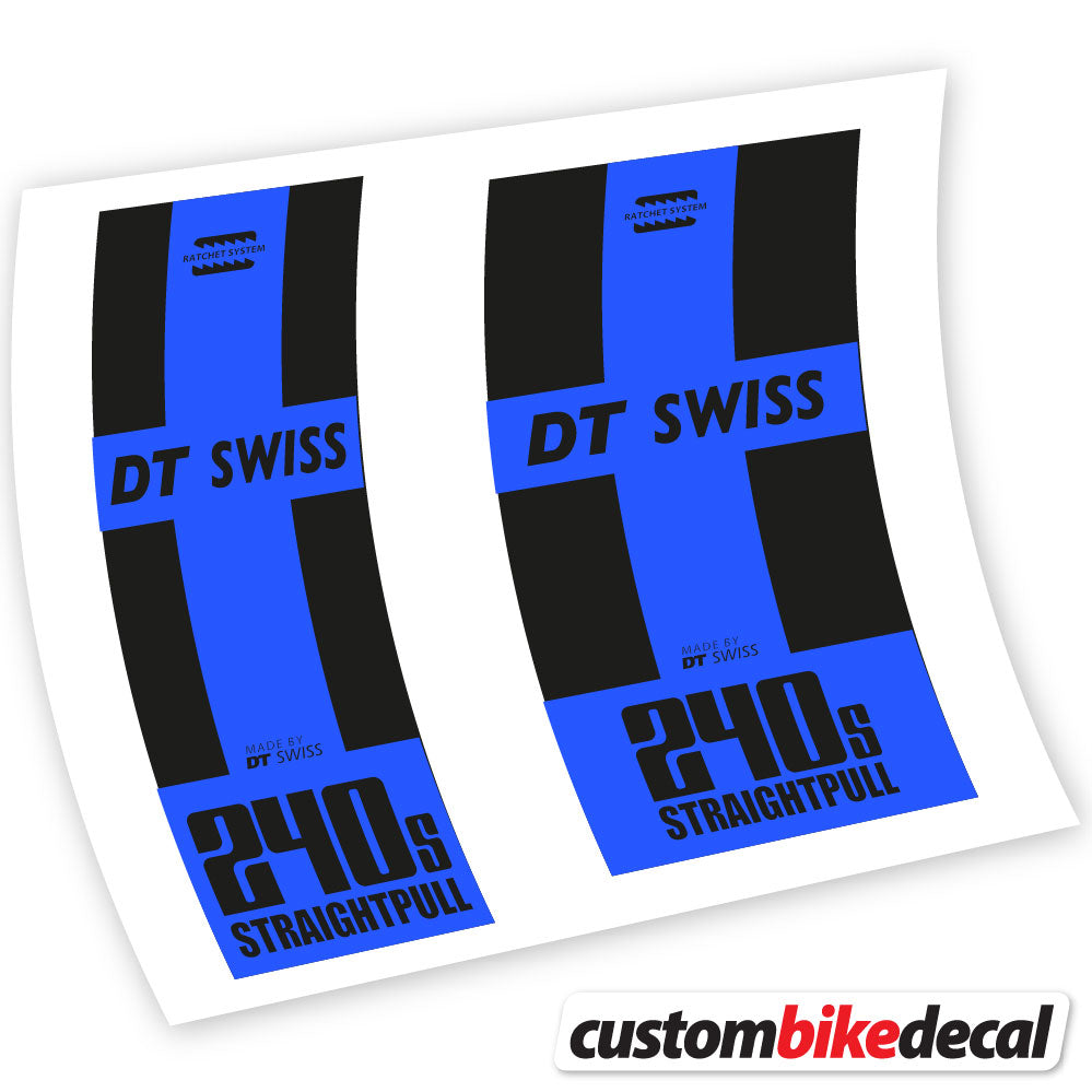 Medium Blue decal for DT Swiss 240 Straightpull hub – bike sticker vinyl